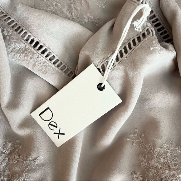 DEX Womens 1X Crochet Inset Embroidered Boho Top NWT - Picture 12 of 13